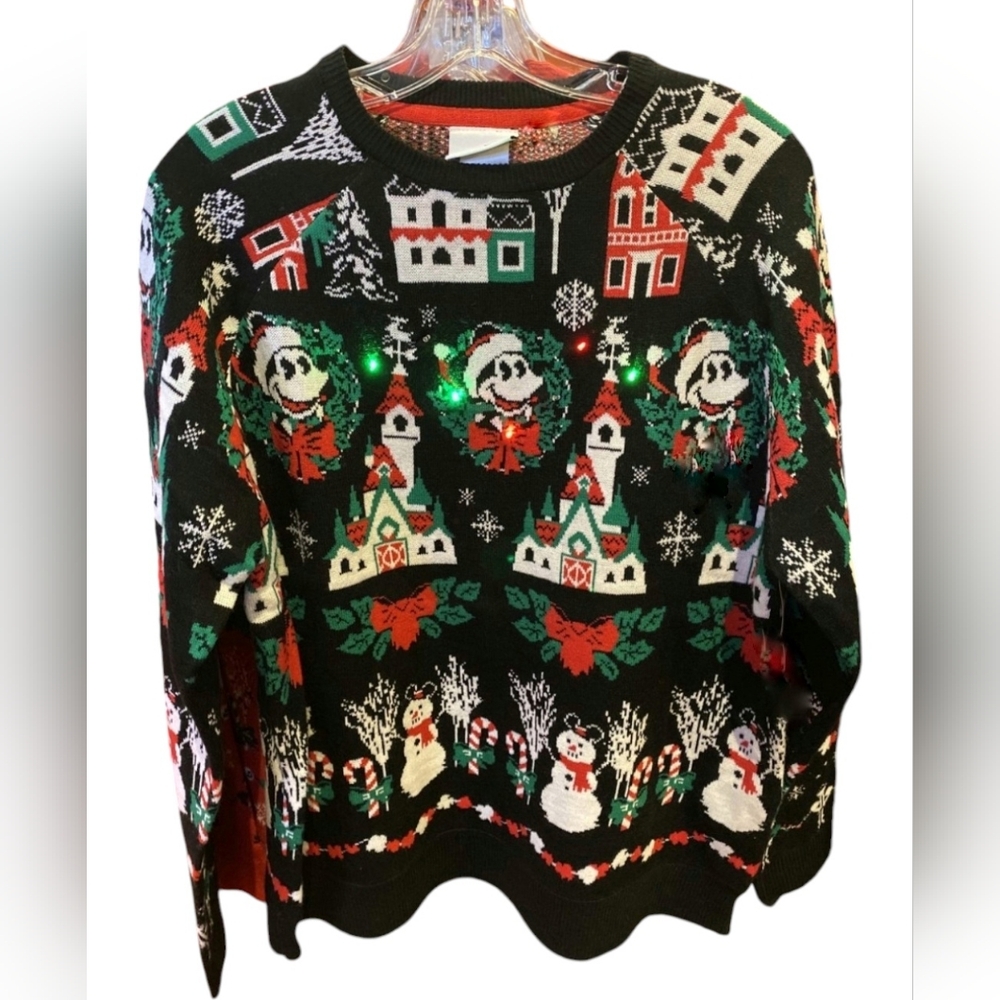 Mickey Mouse Light-Up Holiday Sweater for Men Size Large - Picture 5 of 15